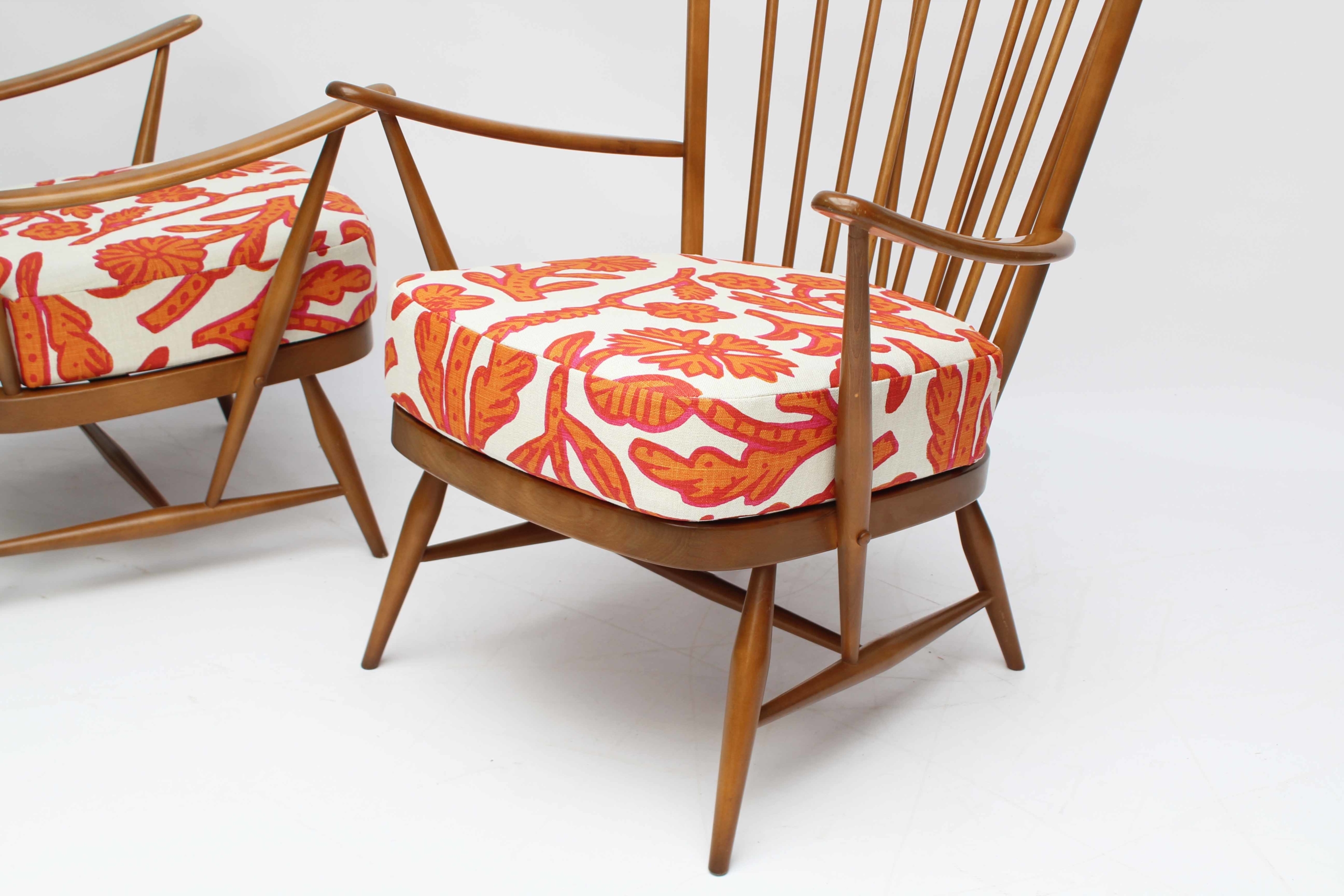 Silvie Stella Ercol Evergreen Model 1913 Armchair Pair Stedsans